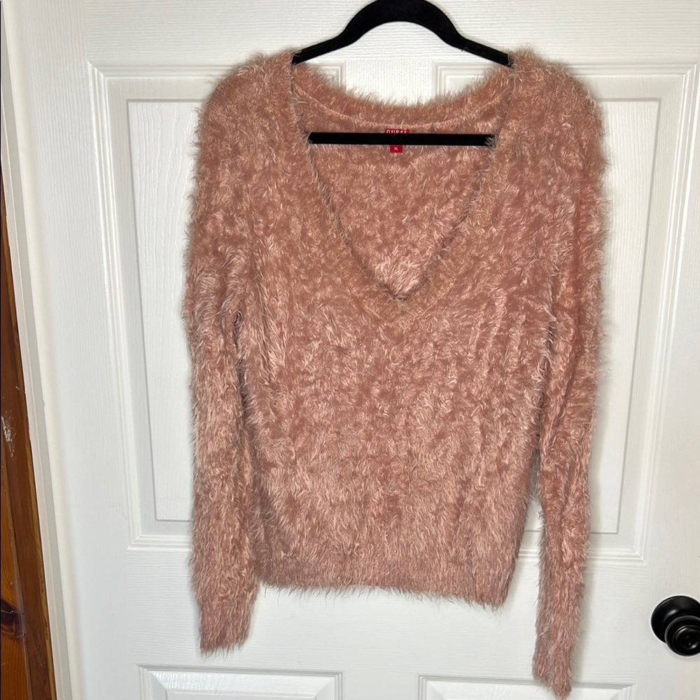 Blush pink plush sweater